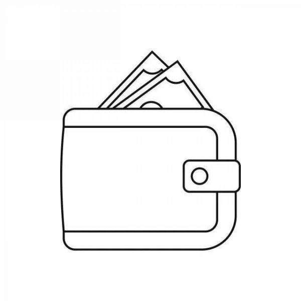 кошелек трафарет