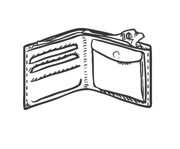 кошелёк рисунок