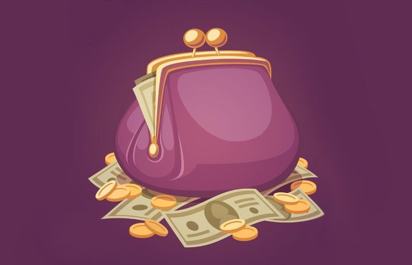 кошелёк с монетами