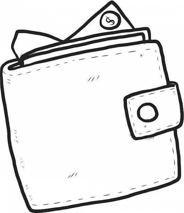 кошелек трафарет