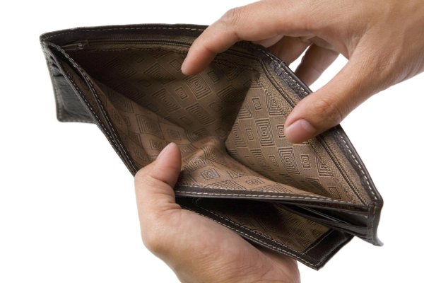 человек с пустым кошельком