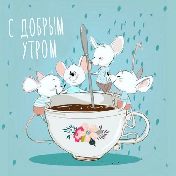 мышка в чашке