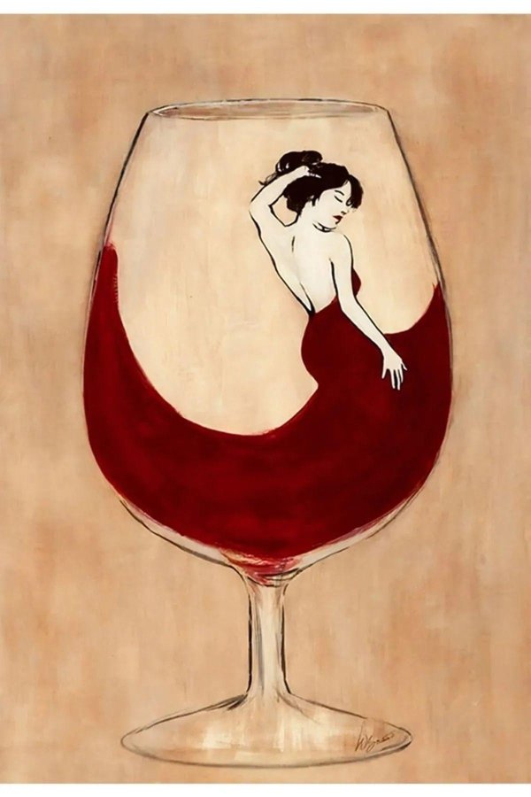 девушка в бокале