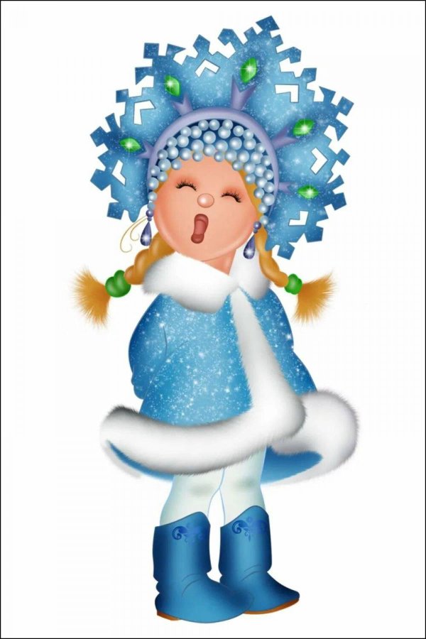 рисунок снегурочки для детей