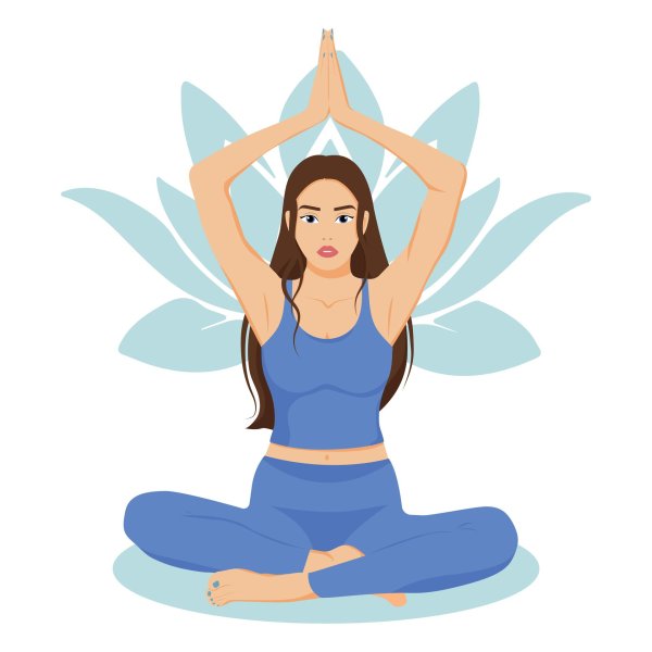 в позе лотоса