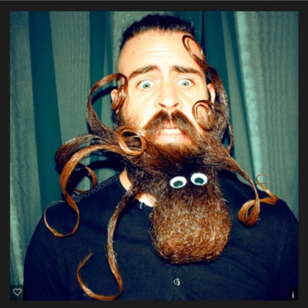 прическа с бородой