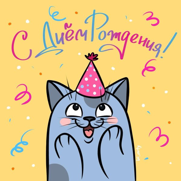 поздравление с днём рождения кот