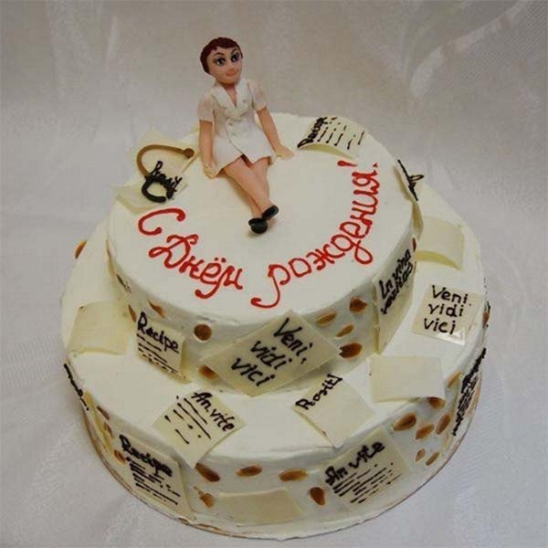 надпись на торте врачу