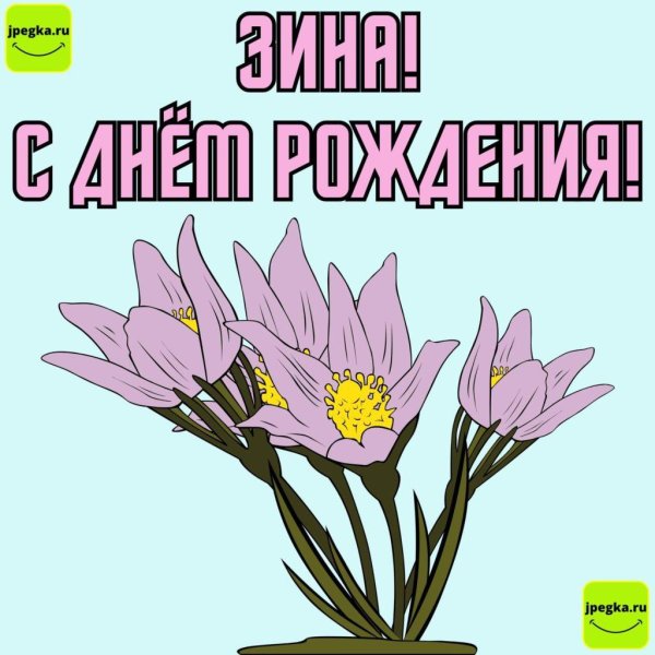 открытка с днём рождения зиночка