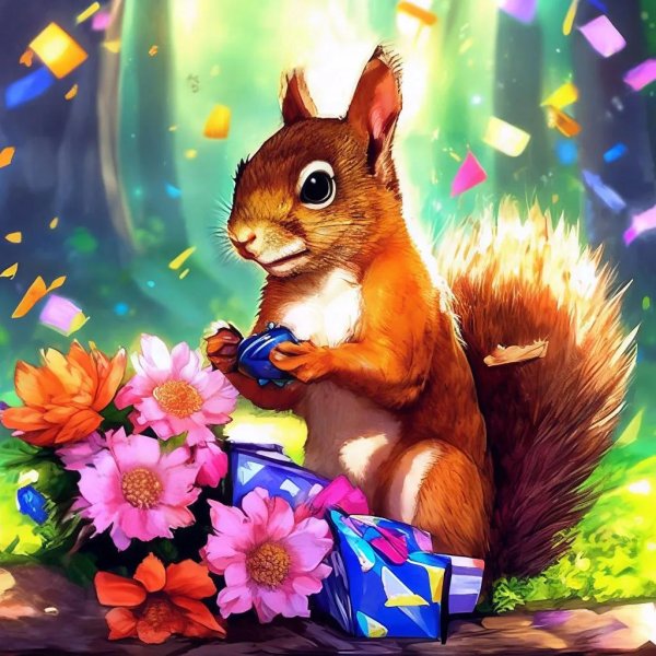 открытки с белками