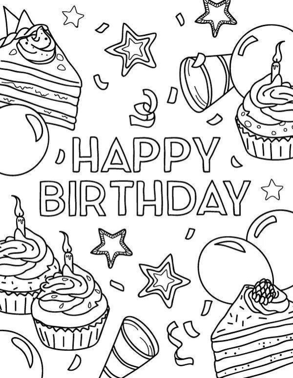 birthday coloring pages