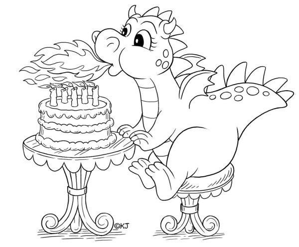 раскраска дракона для детей