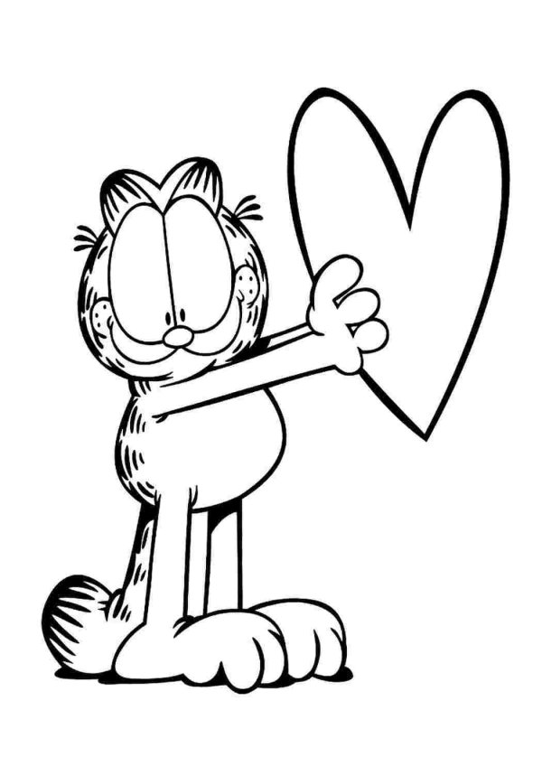 разукрашки гарфилд