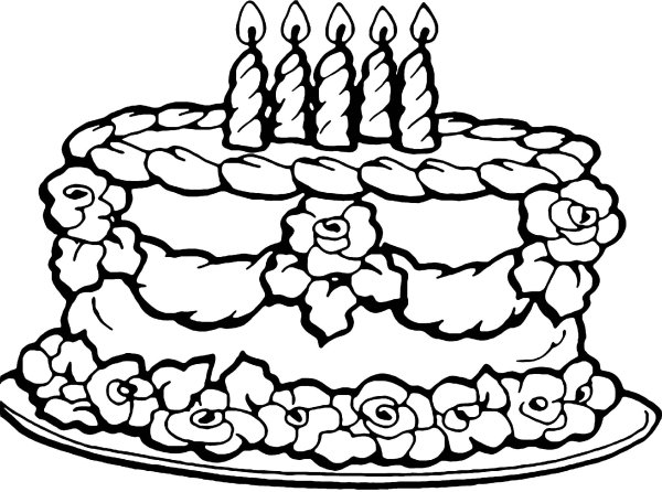 раскраска торт