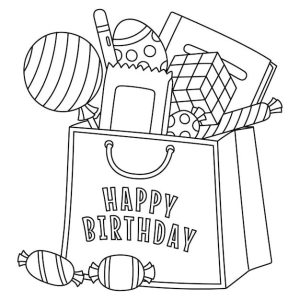 раскраска подарка