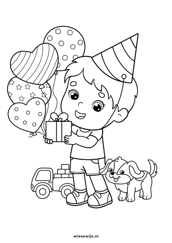 день рождение раскраска