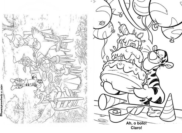 раскраска винни пух