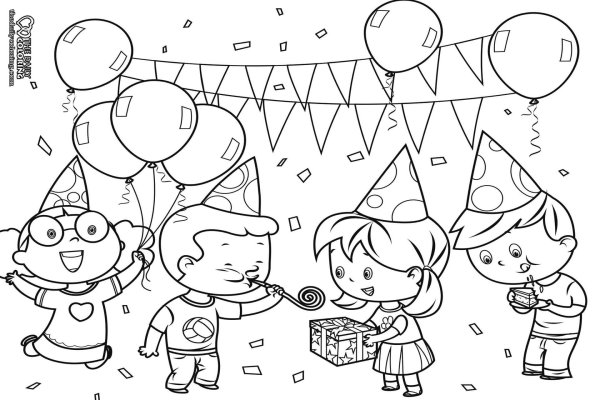 party coloring page