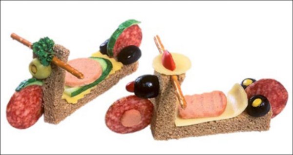 смешной бутерброд