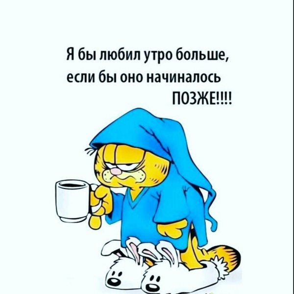 я бы любил утро больше если бы оно начиналось позже