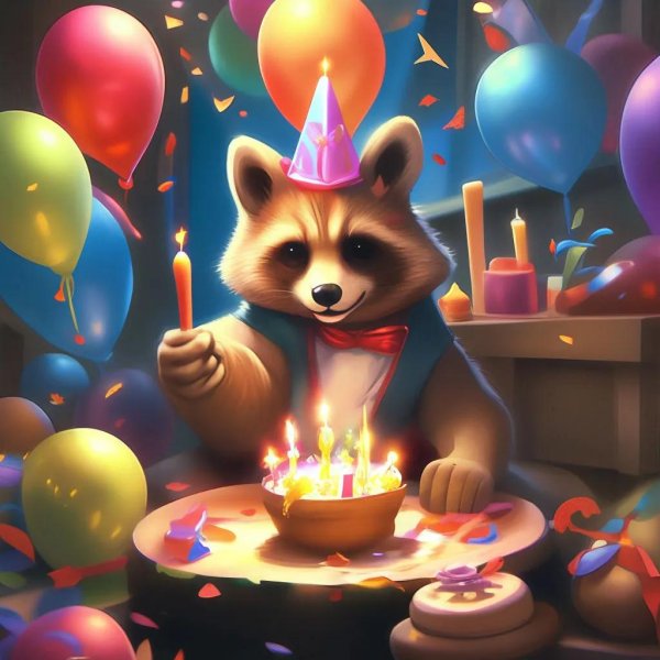 с днем рождения енот