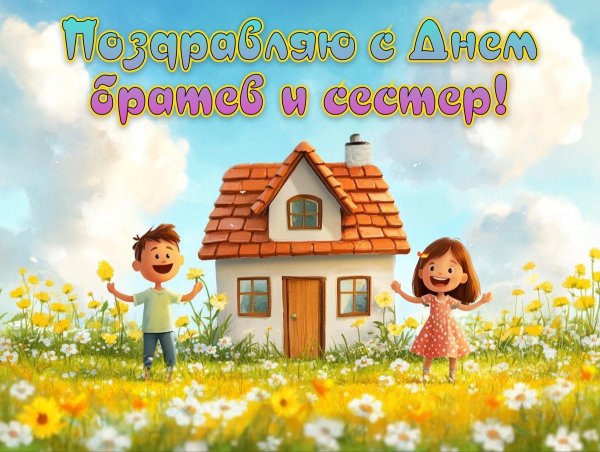 день братьев и сестёр в россии открытки