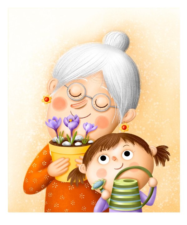 бабушка иллюстрация