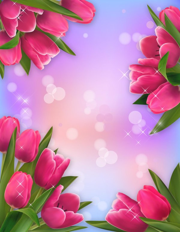 цветочный фон тюльпаны