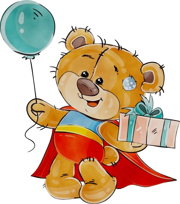 медвежонок с шариками