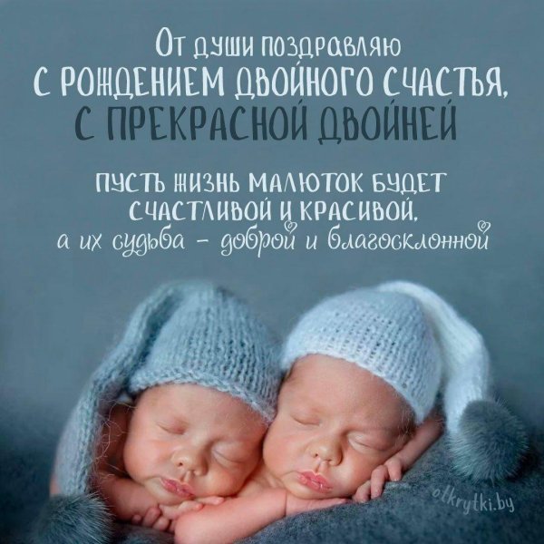 с рождением двойняшек мальчика