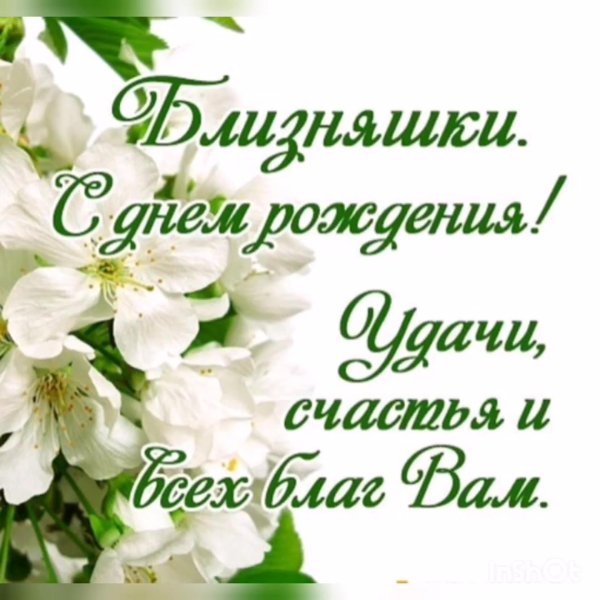поздравление близнецам с днем рождения