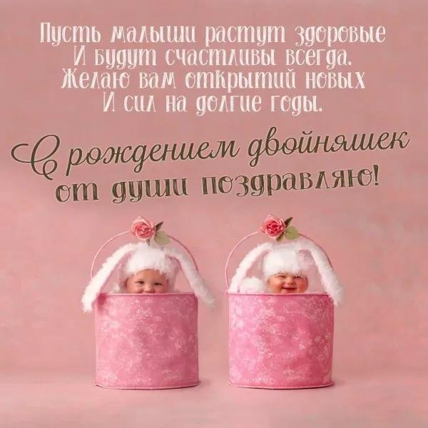 поздравляю с рождением двойняшек