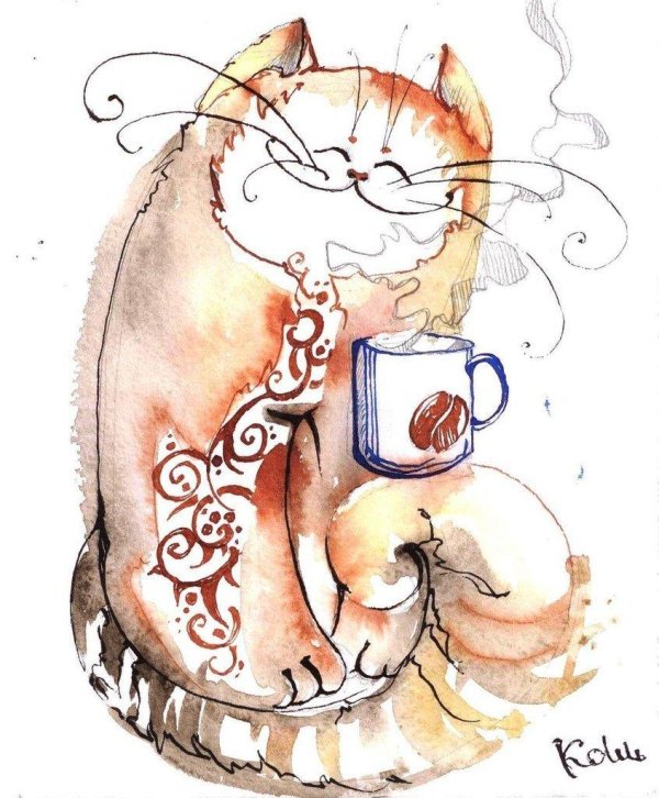 рисованные коты