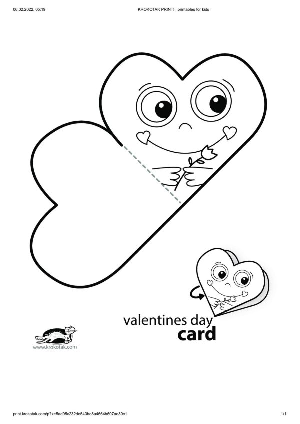 шаблоны валентинок для распечатки
