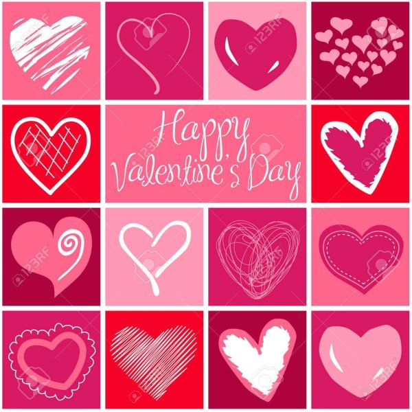 сердечки цветные для печати