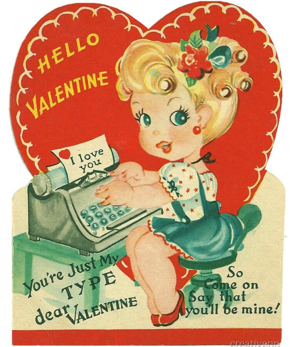 винтажные валентинки