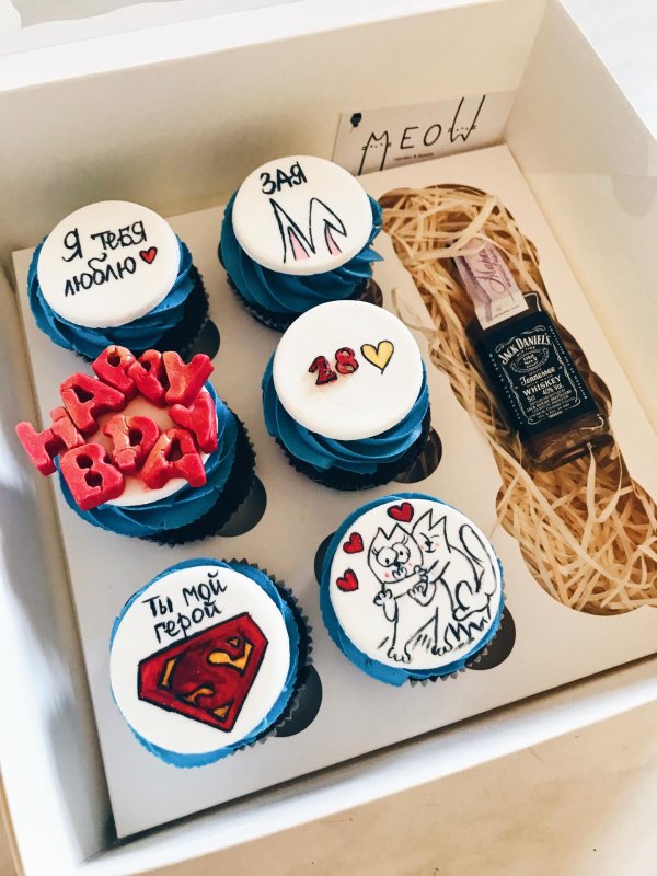 капкейки на день рождения парню
