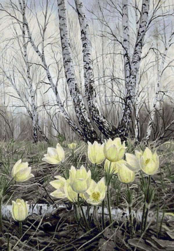 художник репин дмитрий петрович подснежники