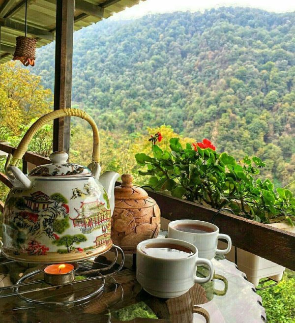 чай на веранде