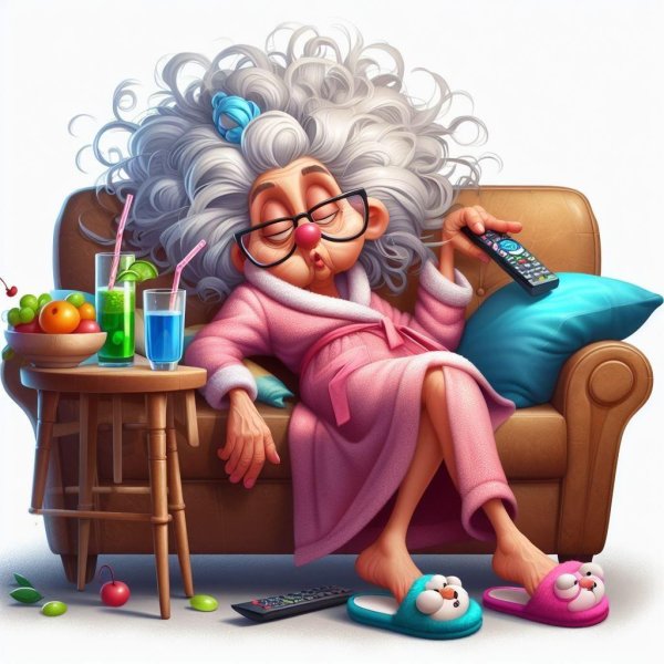 смешные старушки рисунки