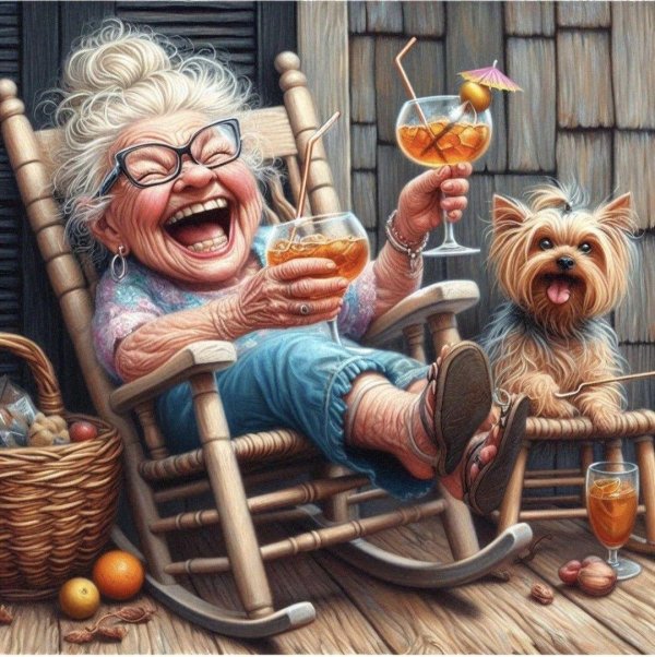 веселая старушка