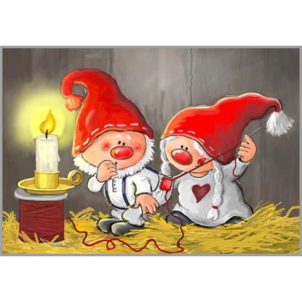 вышивка крестом гномы