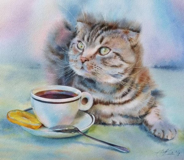 художник любовь титова коты