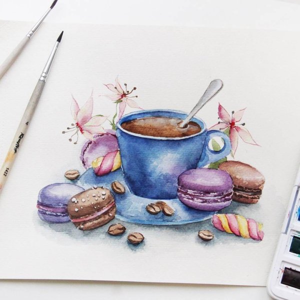 акварельный скетчинг