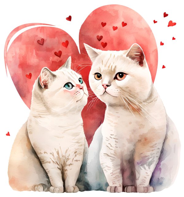 Влюбленные коты