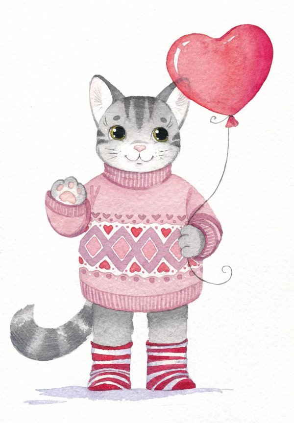 иллюстрация кот