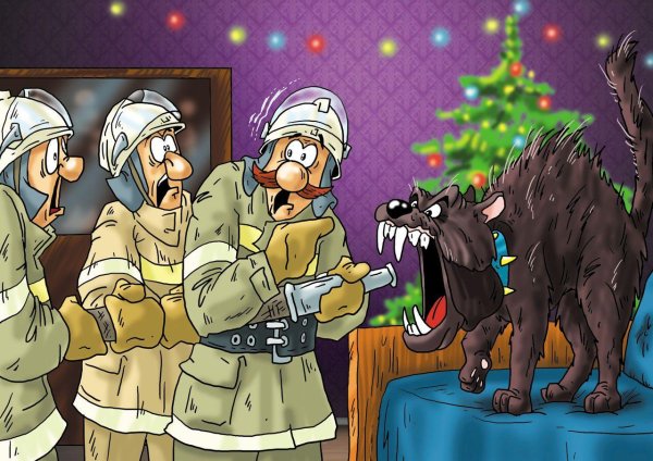 карикатуры про новый год