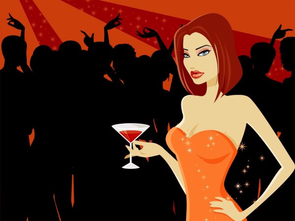 девушка на вечеринке