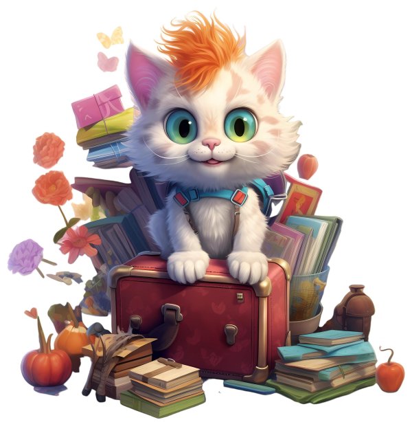 арт котенок