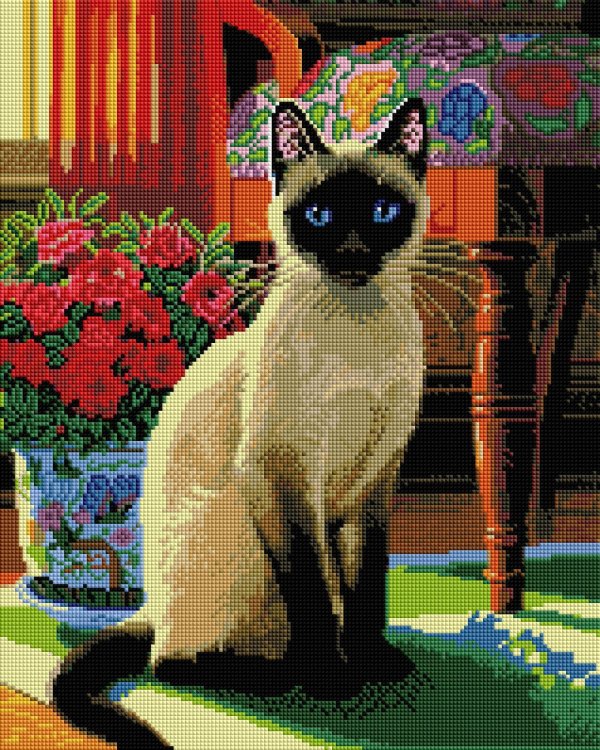 алмазная мозаика сиамский кот
